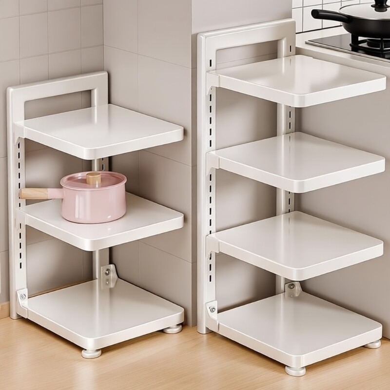 厨房锅具架多层置物架多功能收纳锅架子水槽下落地台面放锅架柜内