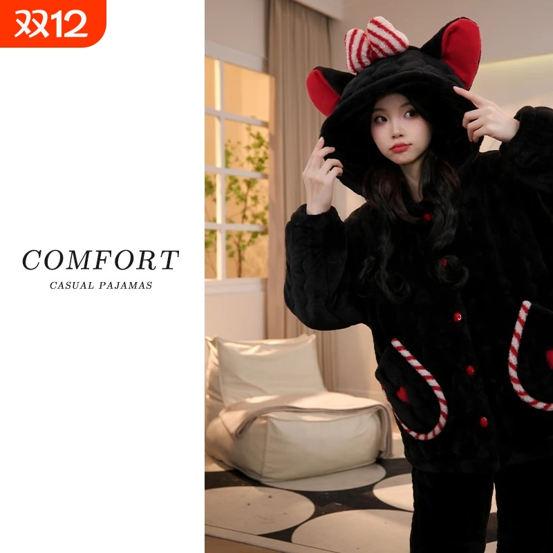冬季加绒保暖睡衣|226人收藏