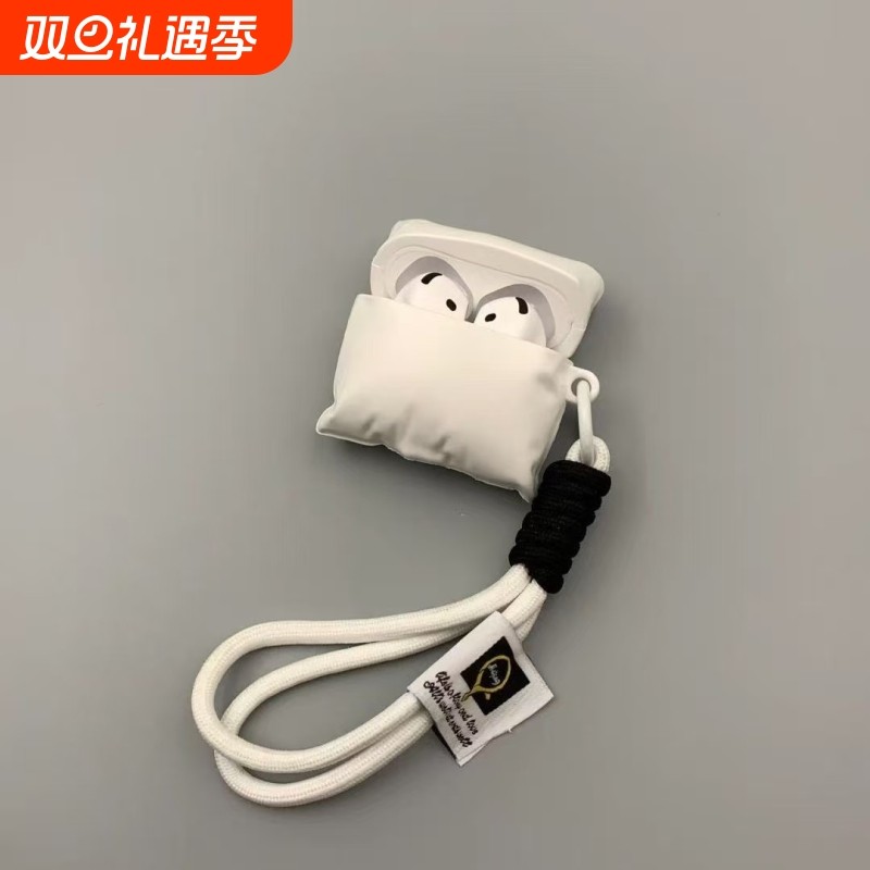 适用airpodspro3保护套软硅胶苹果耳机套airpods4创意枕头新款高级感挂绳airpod二代软壳airpodspro2盒可爱