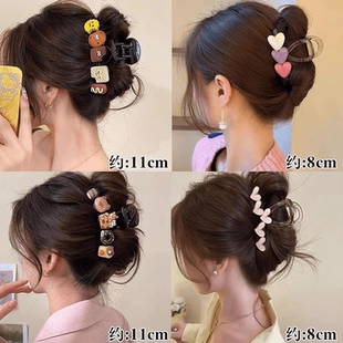 饼干可爱小吃发夹夏季 高级后脑勺鲨鱼头饰爱心果冻 抓夹2025新款