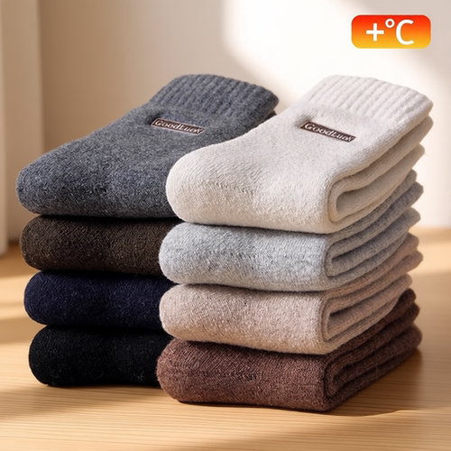 厚羊毛袜子男秋冬中筒袜加绒加厚保暖纯棉毛圈袜棉袜防臭男士长袜