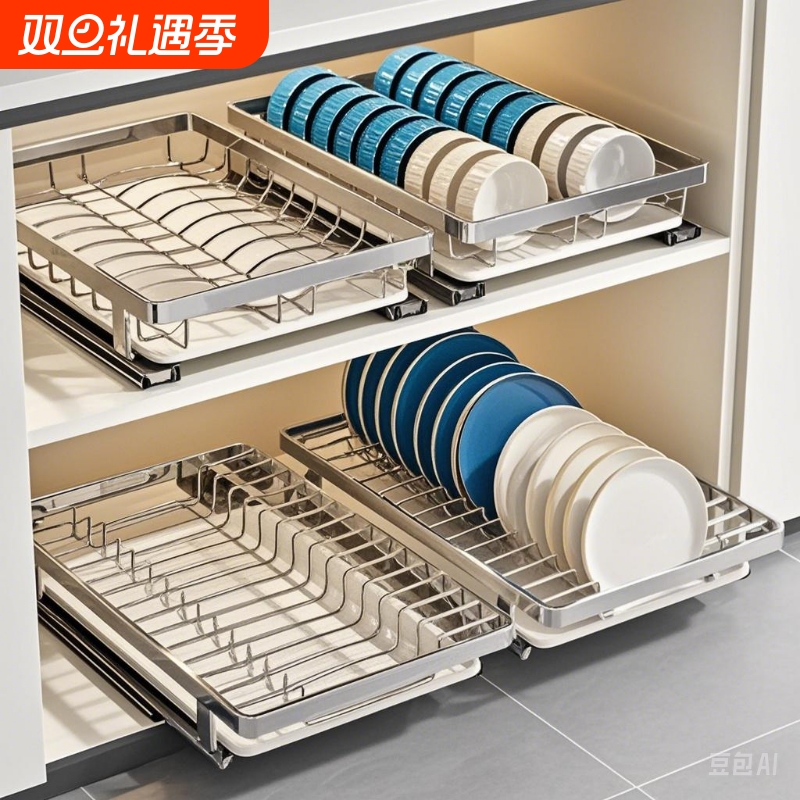 不锈钢抽屉碗架|超2.5万次加购
