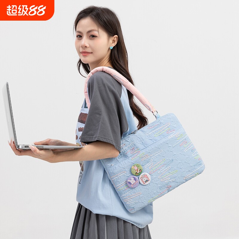 可爱撞色手提11寸IPADpro内胆包1单肩4寸笔记本电脑保护套收纳包图片