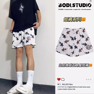 美式短裤篮球潮牌不过膝休闲运动夏季带内衬假两件透气速干训练裤