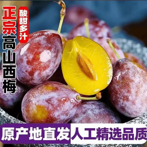 【24小时3500+人拼单】正宗高山西梅新鲜孕妇水果李子整箱西梅