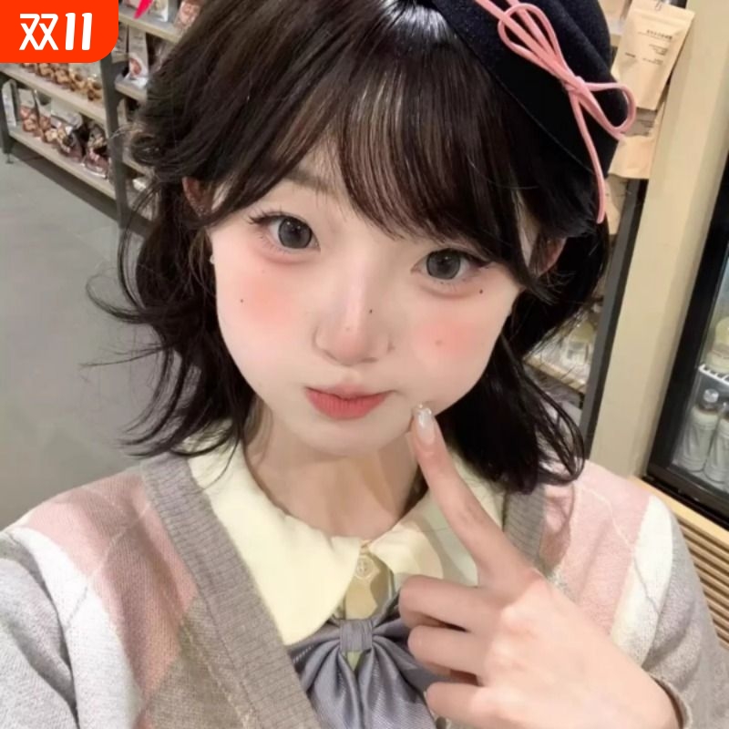 韩系可爱黑色丝绒蝴蝶结礼帽少女jk圆顶贝雷帽海军帽子女粉色白色