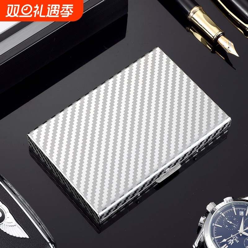卡包男高档铝合金不锈钢超薄防消磁屏蔽RFID防盗刷卡套证件驾驶证
