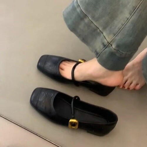 意尔康心选法式晚风浅口单鞋女粗跟2026秋季新款韩版小皮鞋复古中