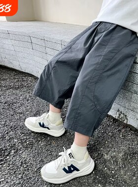 男童七分裤裤子夏装2026新款宽松儿童运动休闲裤夏季薄款中大童潮