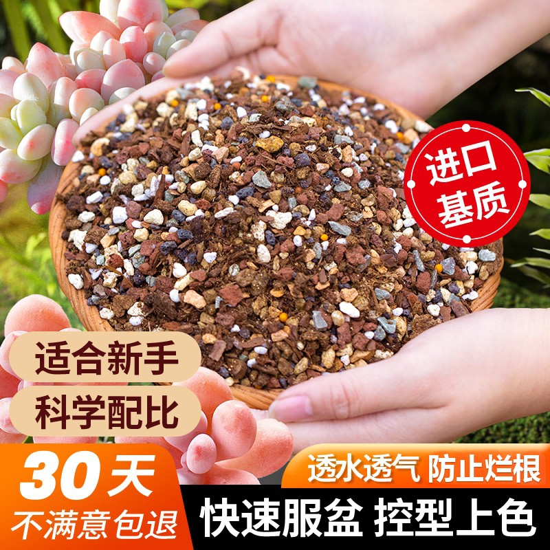 多肉颗粒土多肉土专用营养土壤土泥盆栽纯颗粒花土包邮稻壳疏松