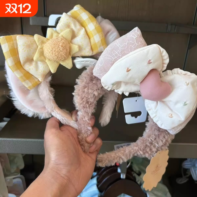 可爱蝴蝶结迪士尼头饰色彩2025玲娜贝儿头箍雪莉拍照发饰发箍卡通