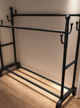 简易晾衣架落地衣帽架家用阳台挂衣杆晒衣服架子收纳架卧室宿舍