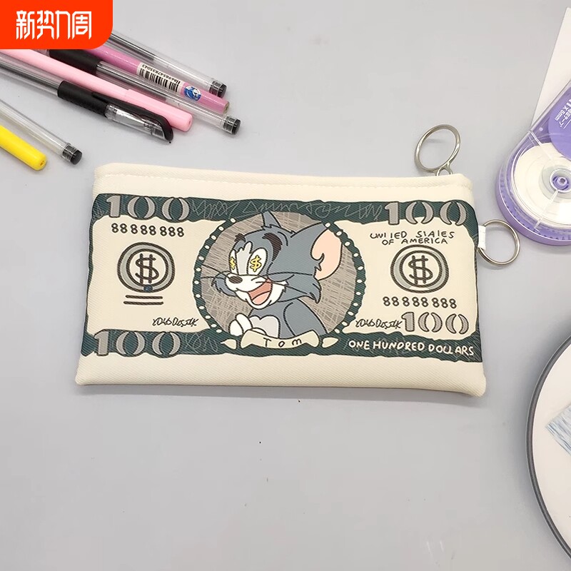 杰瑞大容量钱包ins汤姆猫猫和老鼠小学生高颜值男女孩零钱动漫