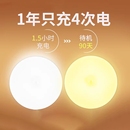 人体感应灯家用走廊过道楼道智能声控卧室led充电磁吸小夜灯起夜