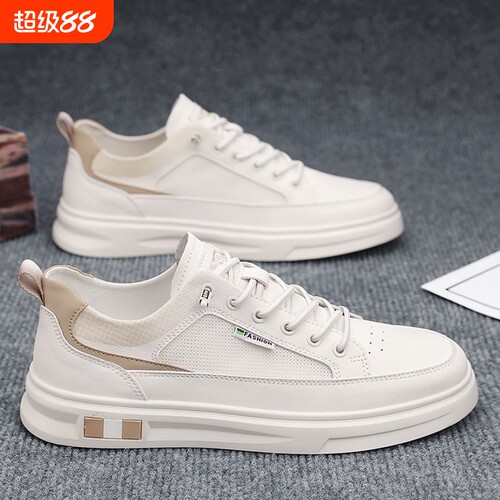 一脚蹬男鞋2026新款夏季透气运动休闲板鞋男款白色帆布鞋网面潮鞋