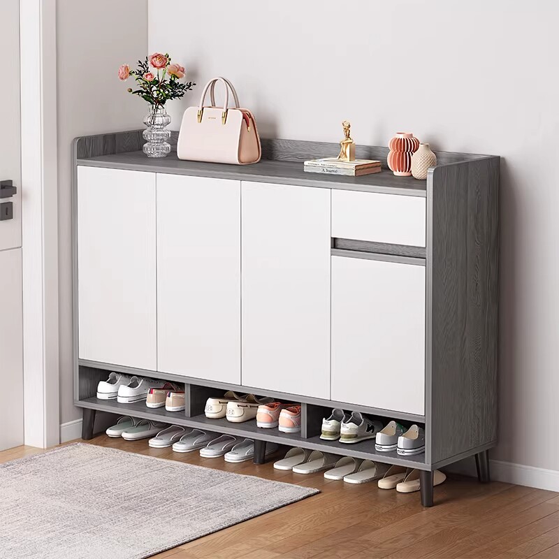 鞋柜家用门口入户门玄关收纳柜一体靠墙2025新款走廊楼道实木鞋架