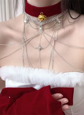 纯欲流苏项链女时尚气质辣妹身体链胸链性感比基尼立体后背链锁骨