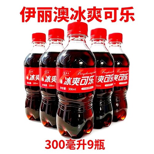 伊丽澳冰爽可乐小瓶整箱300ml*9瓶夏日解暑碳酸饮料经典口味汽水