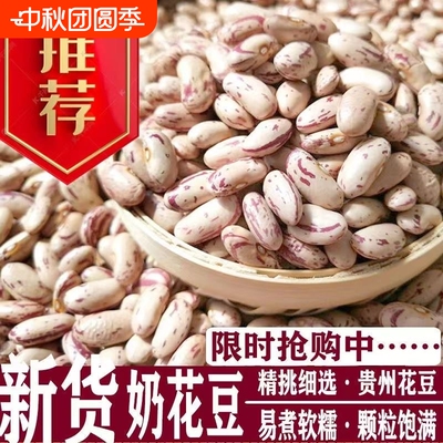 云南奶花芸豆新货批发白花大碴子花生豆猫眼豆煮粥煲汤干货
