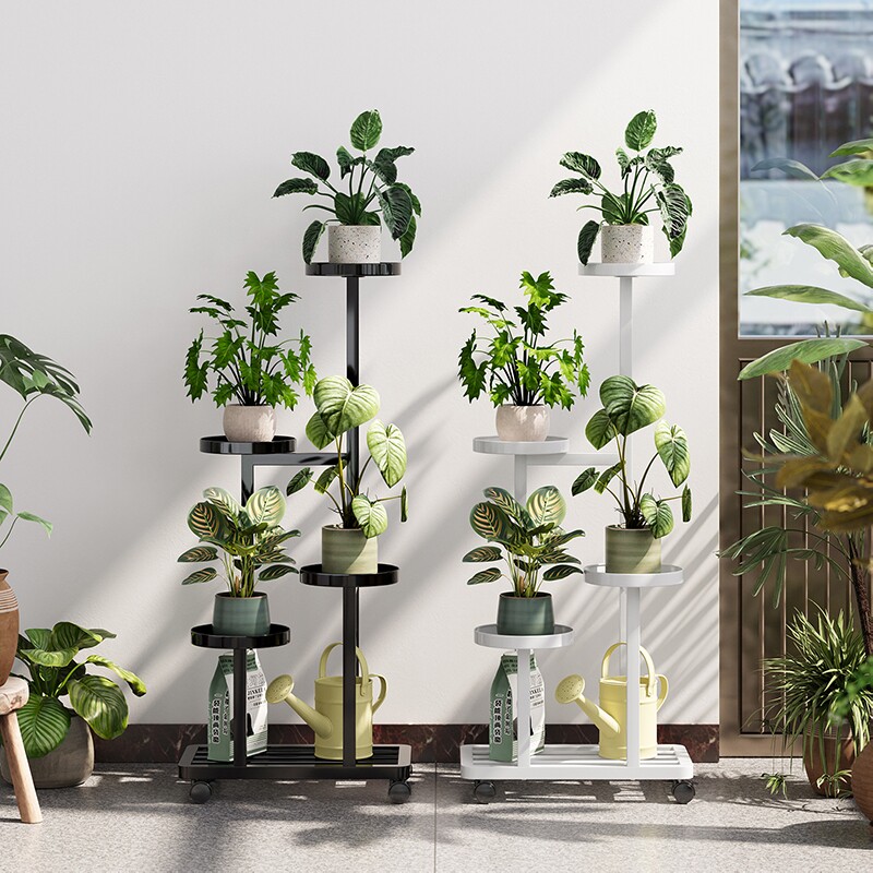花架置物架阳台可移动客厅多层落地式多肉铁艺植物网红花盆花架子