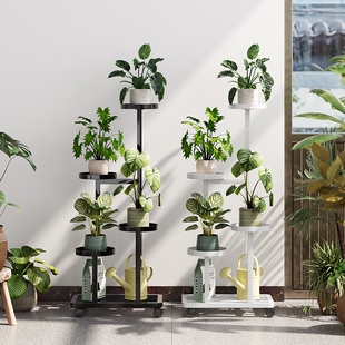 花架置物架阳台可移动客厅多层落地式多肉铁艺植物网红花盆花架子