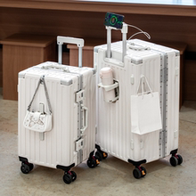 不莱玫巧克力超大容量行李箱结实耐用加厚铝框款密码拉杆箱男旅行