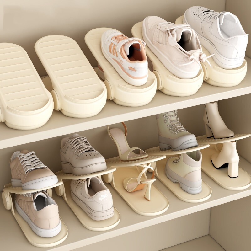 现货鞋子收纳神器鞋q柜收纳省空间H可调节鞋拖支架双层鞋托架折