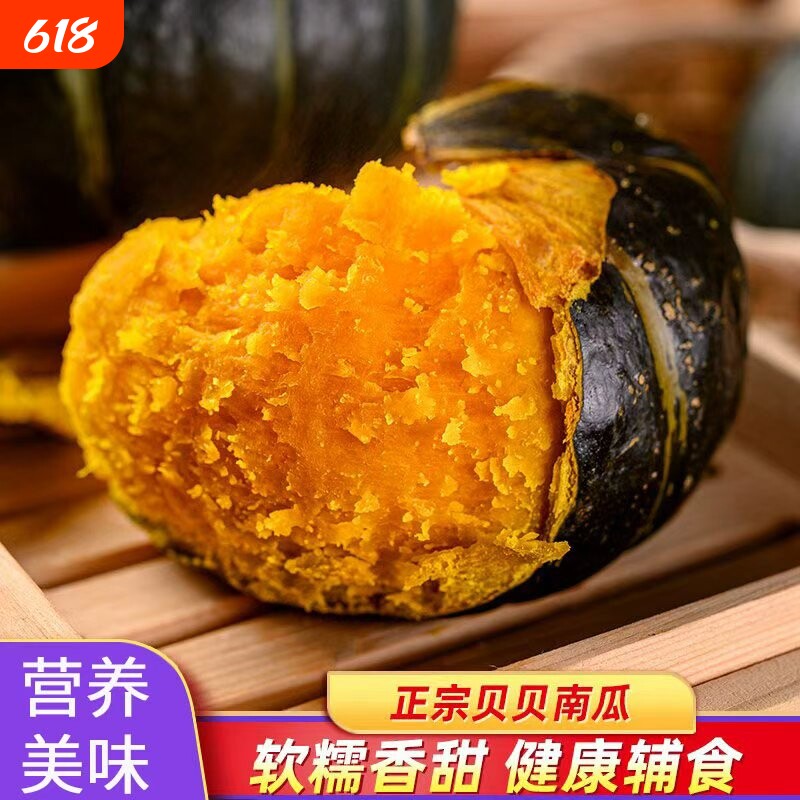 真贝贝南瓜正宗板栗味婴儿山东新鲜板栗小南瓜宝宝迷你栗子