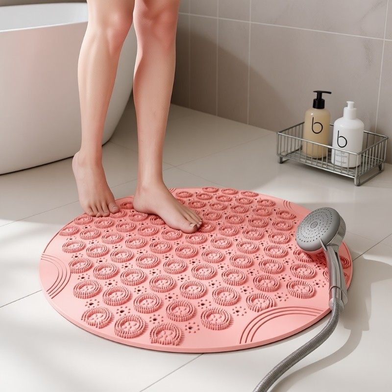 浴室防滑地垫淋浴老人孕妇圆形防水防摔洗澡间卫生间专用吸盘脚垫