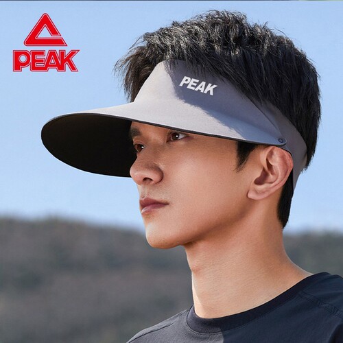 匹克夏季无痕太阳帽子男士空顶帽防紫外线折叠透气遮阳防晒帽户外