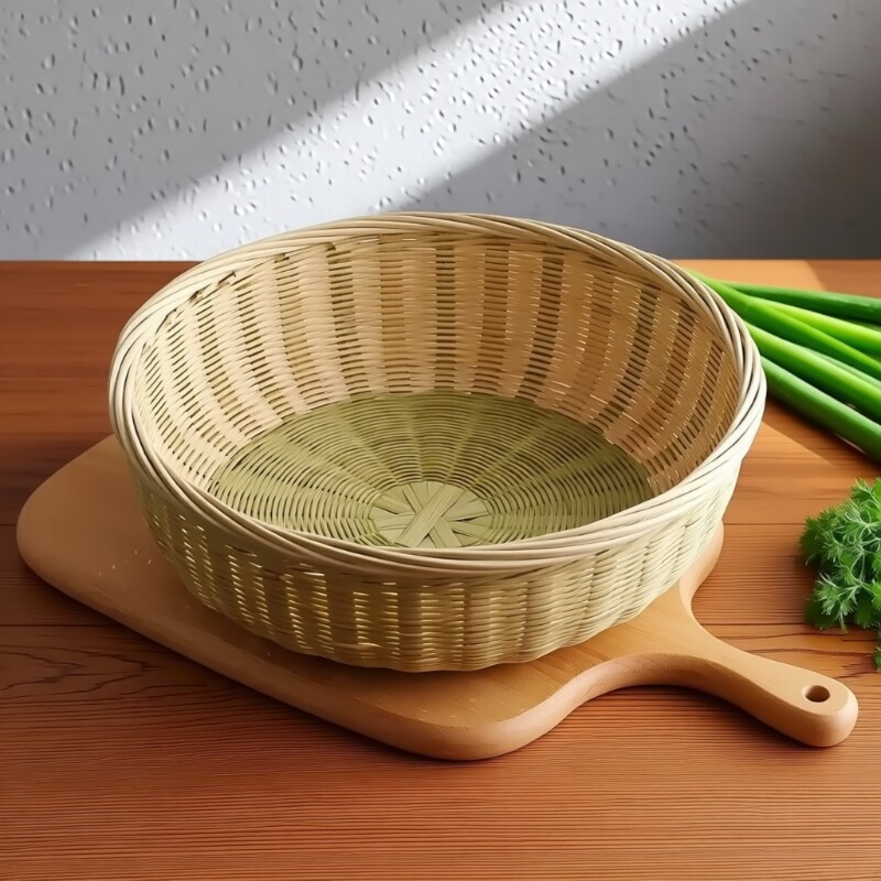 竹编竹篮子竹筐家用水果篮果盘手工竹制品馒头筐点心篮竹子竹节