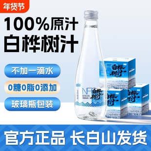 天然白桦树汁原液nfc长白山白桦树原汁0添加玻璃瓶330ml植物饮料