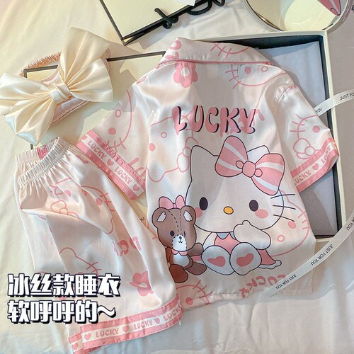 冰丝儿童睡衣女夏季薄款新款女童