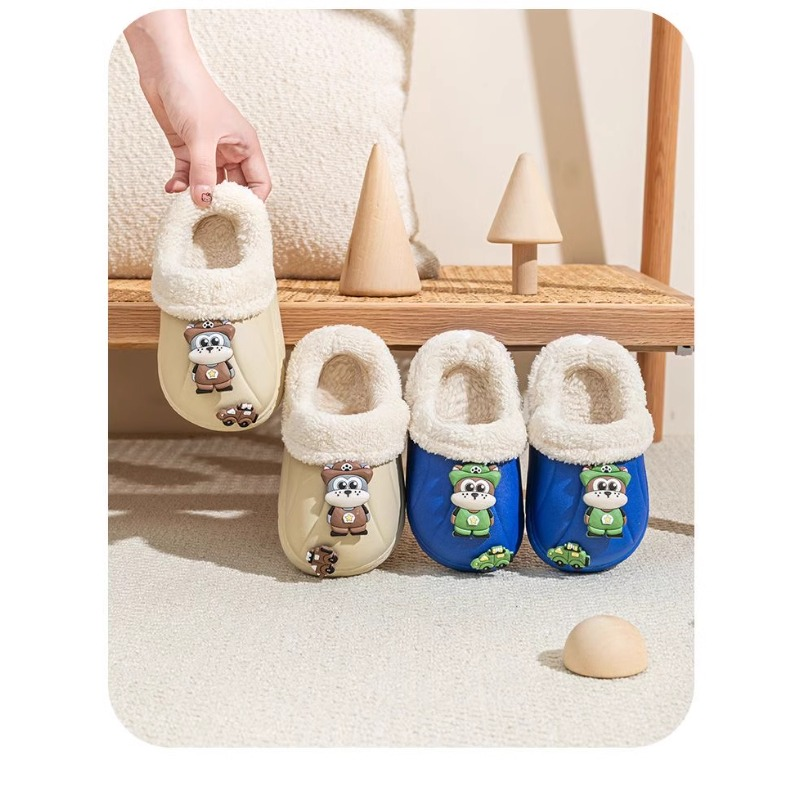小孩中童防水拖鞋儿童棉拖鞋2024年新款男童女童宝宝室内居家防滑