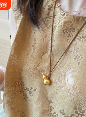 金色葫芦项链百搭长款项链