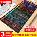 鼠标垫桌垫办公超大号快捷键小号加厚二次元 高颜值女电脑电竞桌面