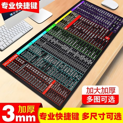 鼠标垫超大号橡胶办公快捷键桌垫