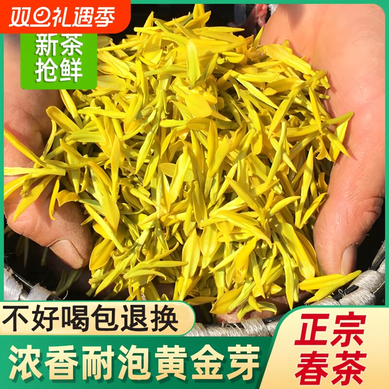 黄金芽2025年新茶安吉特级白茶自己喝礼盒装官方旗舰店绿茶茶叶