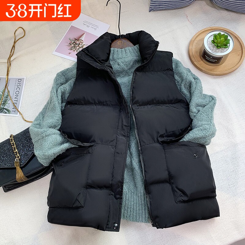 短款羽绒棉马甲女2025秋冬韩版宽松学生加厚休闲马夹面包服外套潮