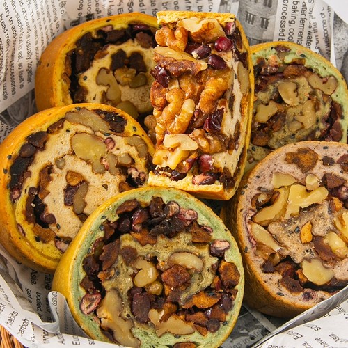 全麦面包果仁车轮坚果大列巴欧包饼粗粮小零食吐司即食品早餐整箱