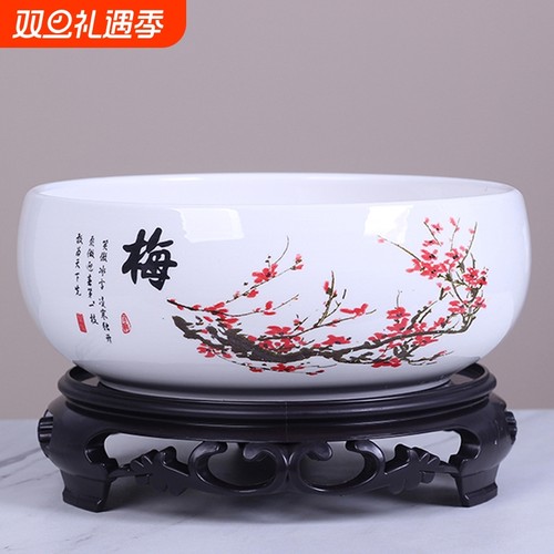 水仙花大号铜钱草花盆陶瓷