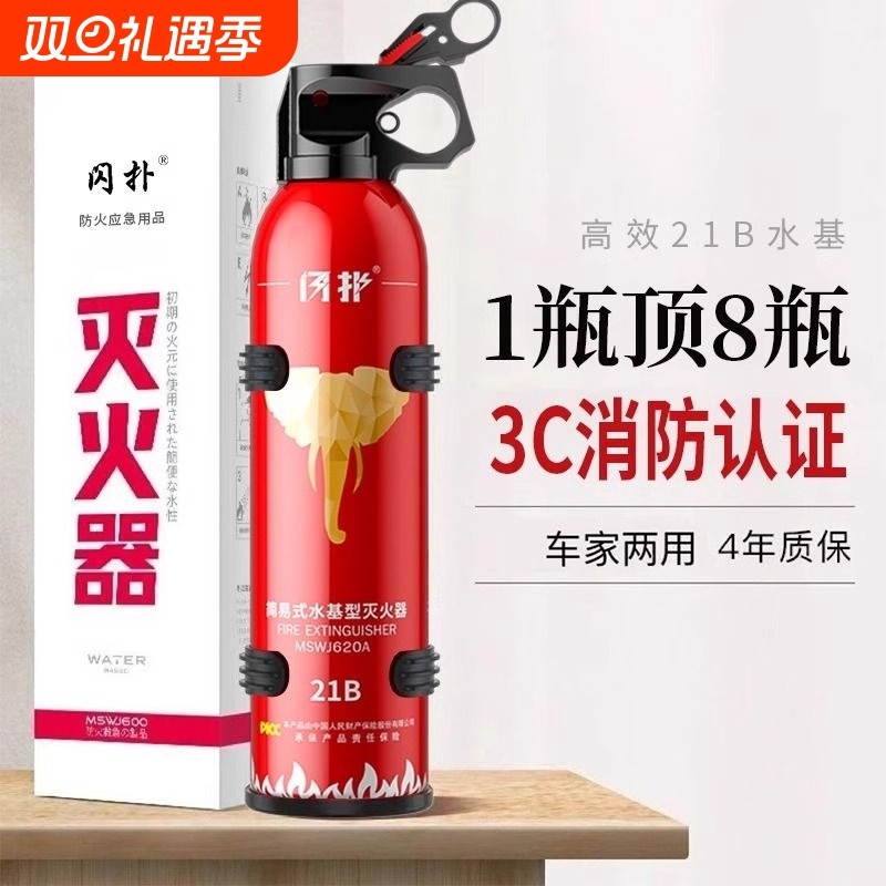 车载灭火器私家车21B水基型车用小型汽车家用消防器材耐高温新款