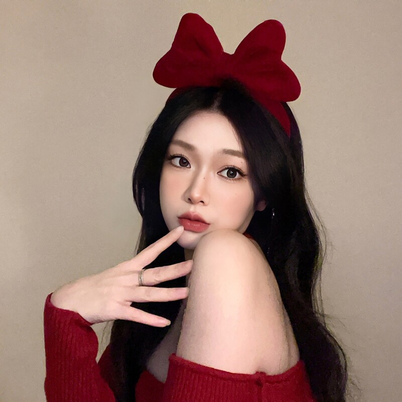 红色大蝴蝶结发箍洗脸专用头箍日系可爱新年网红公主发卡头饰发饰