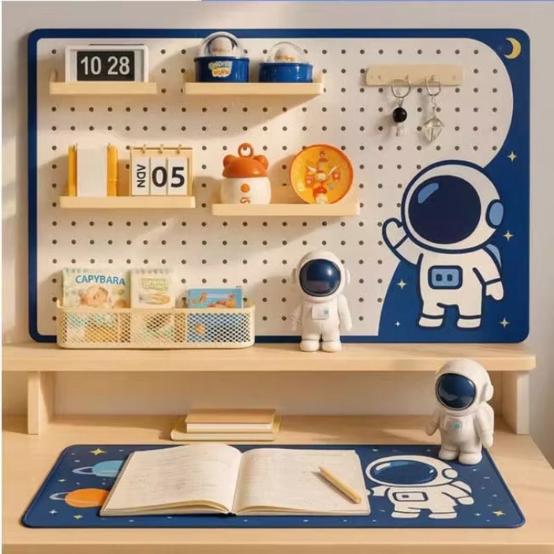 墙上洞洞板置物架学习桌磁吸收纳