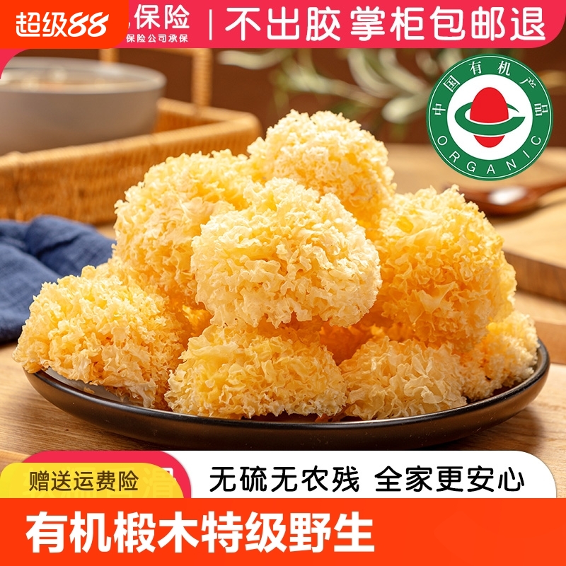 特级野生椴木小银耳干货出胶