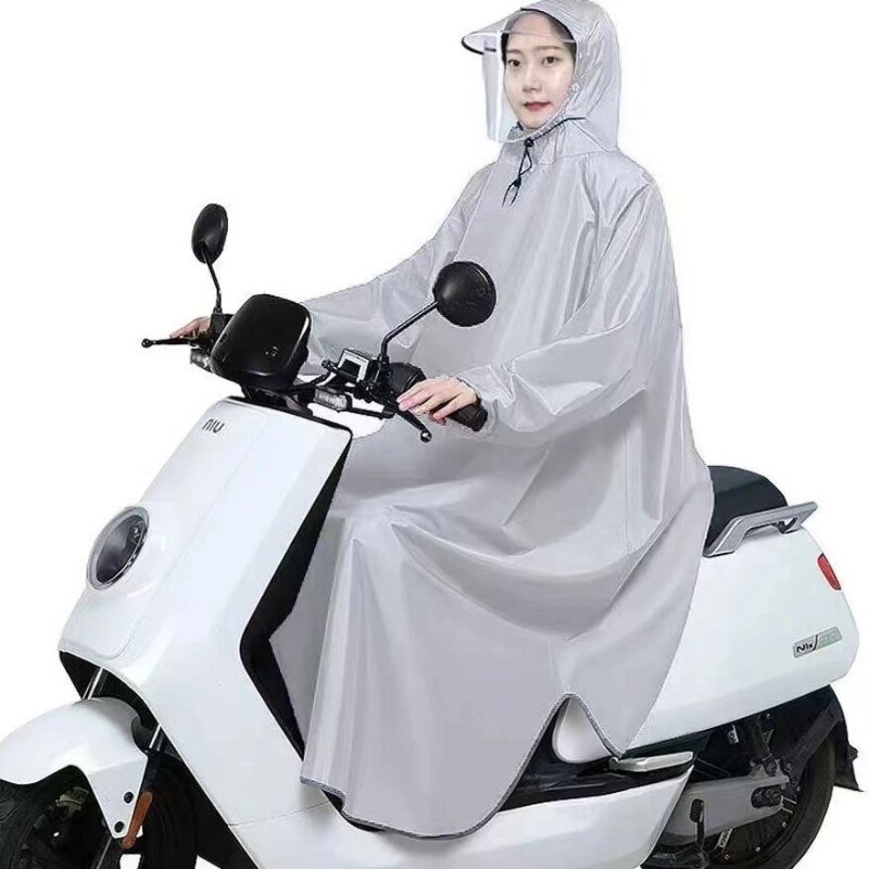 有袖雨衣电动车摩托车自行车通用雨披单人加大加厚骑行男女士雨具