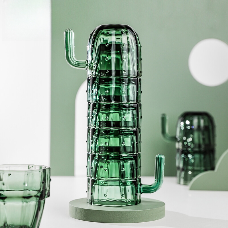 仙人掌造型原色玻璃不易掉色