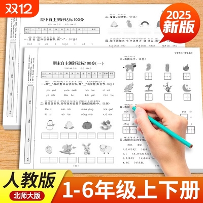 2025年新版小学一年级三四五六年级二年级上册下册试卷测试卷全套语文同步专项训练数学强化英语人教版北师大版大练习期中期末卷子