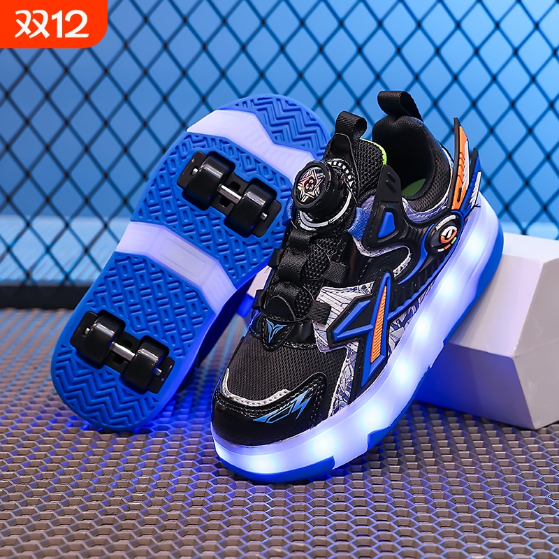 男童暴走鞋四轮旋钮|千人加购