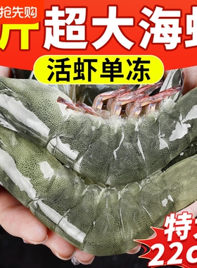 青岛大虾鲜活冷冻特大号青虾2030海虾基围虾盐冻无冰海鲜速冻水产